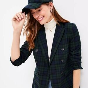Plaid Double-Breasted Women's Jacket